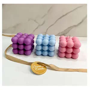Customize 181g MSDS Aromatherapy Own Brand Fragrance Color Cube Ball Aromatherapy Design Scent Candle