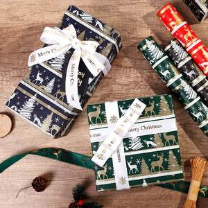 Wholesale 80g <b>Christmas</b> Kraft <b>Paper</b> 43*300cm Gift Luxury Custom Packaging <b>Wrapping</b> <b>Paper</b> Roll - Product Image 5