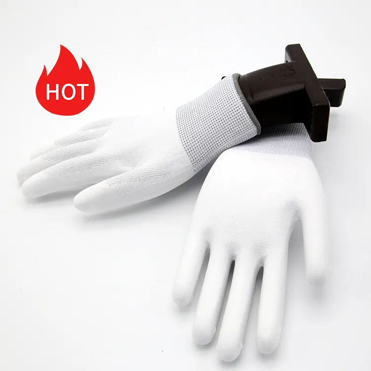 Perfect Grip Palm Coated Black PU Work Gloves En388 Polyurethane Gardening Safety Gloves For Yard Work PU Dip Gloves