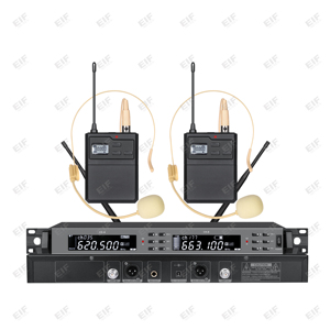 Microphone sans fil double canal OEM EIF HD-1100, léger, avec micro-cravate et micro-casque XLR, idéal pour les performances scéniques - Meilleur prix - Product Image 4