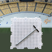 Revêtement de sol événementiel N-02 pour concerts en plein air, dalles de sol modulaires en plastique temporaires, antidérapantes, résistantes, tapis de protection