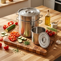 FEELART Fournisseur Professionnel d'Équipements de Cuisine Personnalisés pour Restaurants – Marmite Haute en Acier Inoxydable Style Oblique 400