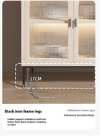 Buffet moderne simple en bois massif de style italien de luxe Rangement mural d'entrée avec lumière pour meubles de maquillage