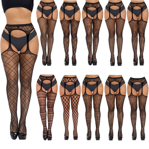 <span class=keywords><strong>Bas</strong></span> résille ultra-élastique <span class=keywords><strong>pour</strong></span> femmes européennes américaines, jarretelles sexy, maille ouverte, <span class=keywords><strong>porte</strong></span>-jarretelles anti-dérapant, collants solides <span class=keywords><strong>pour</strong></span> - Product Image 6