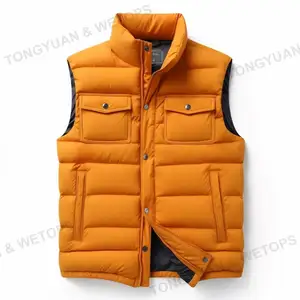 Wholesale Clothes Sleeveless OEM Male Waterproof Clothing Winter Down Men Body Warmer Vest