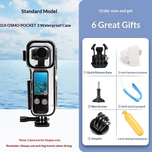 Waterproof Housing Case Dive Filter Glass Protective Cover Multi Accessories for DJI Pocket 3 Handheld Gimbal <b>Camera</b> - Product Image 6