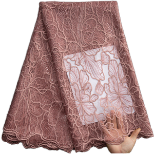 Tissu en dentelle africaine, dernières tendances pour les mariages, broderie, dentelle française, tissu en maille à paillettes - Product Image 1