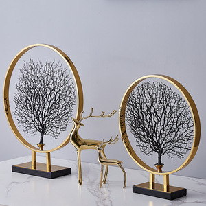Sculpture Fer Géométrique <span class=keywords><strong>Bureau</strong></span> Mer Arbre Creative Maison Métal Décoration Couloir Pour La Maison Objets - Product Image 4