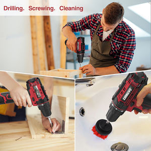 Juego de Herramientas de Carpintería Liangye Furadeira LCD666-3S, Taladro Eléctrico Inalámbrico de 12V y Destornillador a Batería para Uso Doméstico, Color Rojo - Product Image 3