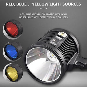 야외 탐조등을위한 슈퍼 밝은 휴대용 휴대용 LED 손전등 장거리 태양열 충전식 스포트라이트 - Product Image 2