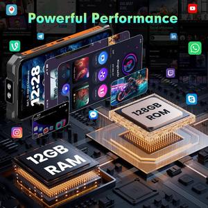 Teléfono Inteligente Resistente Fossibot F110L Premium de 128 GB para Juegos, Montañismo, Buceo, con Batería de Gran Capacidad, NFC, Visión Nocturna, IP68, GSM - Product Image 4