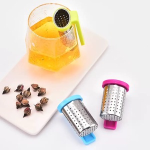 Modern Design 304 Stainless Steel Hanging <strong>Tea</strong> Infuser Reusable <strong>Plastic</strong> Mini <strong>Set</strong> for Loose <strong>Tea</strong> Customizable Logo - Product Image 4