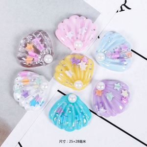 Hot Selling <b>Plastic</b> Magnetic Clay <b>Putty</b> Slime Play Dough Sea Shell Resin Accessories for Play & Decoration 3+ Years - Product Image 2