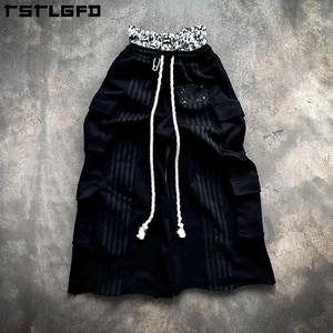 Lỏng mồ hôi Mens quần ống rộng 100% cotton nặng theo dõi Jogger baggy cây thật Camo sọc <span class=keywords><strong>Stack</strong></span> loe mồ hôi người đàn ông - Product Image 3