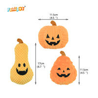 Jouet en peluche souple et grinçant pour chiot, motif citrouille thème Halloween, personnalisé par le fabricant Famipet, avec sonnette intégrée pour chien