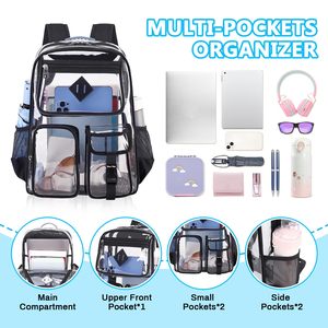 Sac à dos transparent robuste pour l'école et le travail - Product Image 4