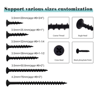 Vente en gros de vis pour cloisons sèches à caméra cachée en phosphate noir à gros filetage autotaraudeur Tornillos Para Madera Vis à bois pour cloisons sèches