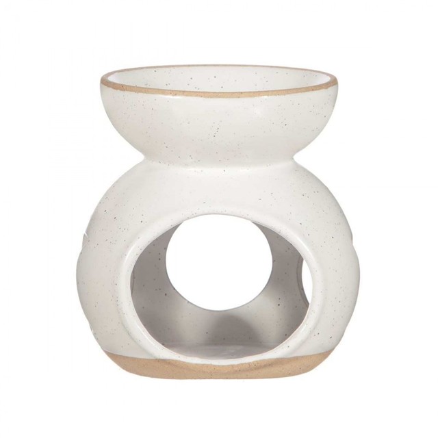 Rustic Vintage Stoneware Clay Ceramic Tea Light Oil Burner Aroma Diffuser