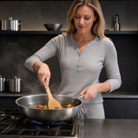 Ensemble de 6 casseroles et poêles en acier inoxydable à chaleur uniforme avec couvercles en verre transparent et poignées en acier inoxydable – Ustensiles de cuisine