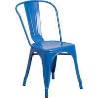 Chaises empilables avec dossier, chaises de salle à manger en métal pour cuisine, café, restaurant