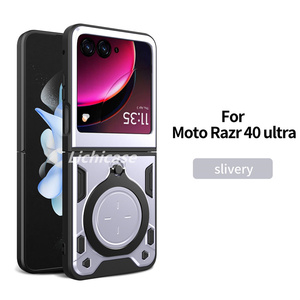 Funda de teléfono con soporte tridimensional Lichicase TPU para <span class=keywords><strong>Motorola</strong></span> <span class=keywords><strong>Razr</strong></span> 40 Ultra CD patrón cubierta de ventana deslizante - Product Image 5
