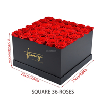 Fleurs décoratives en gros, cadeau pour la Saint-Valentin, roses stabilisées naturelles immortelles, éternelles, préservées pour toujours, en boîte