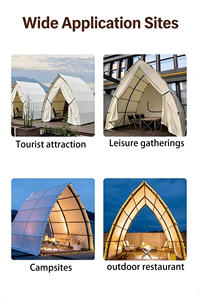 Tente de chasse en toile imperméable pour l'extérieur, tente de montagne pour 4 à 6 personnes, tente de chasse de luxe, tente de villégiature de luxe avec structure en acier - Product Image 3