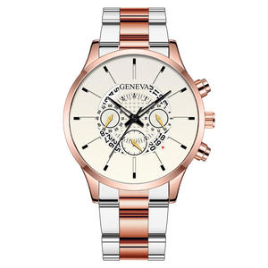 Montres-bracelets pour hommes style d'affaires bracelet en acier inoxydable à trois yeux date montre à quartz montres pour hommes à la mode en gros - Product Image 4