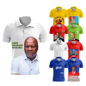 Custom Logo Full Printing Mens Casual Sublimation Sports Golf Polo Shirts for Promotion Campaign Election Voting