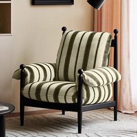 Fauteuil de salon traditionnel en métal et coton avec dossier inclinable - Durable, écologique, doux pour une utilisation à l'hôtel et à la maison