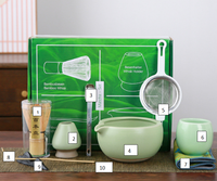 Bol à matcha en céramique ensemble japonais de thé pour faire du matcha avec fouet matcha en bambou 100 livres coffret cadeau de cérémonie du thé de la dynastie Song