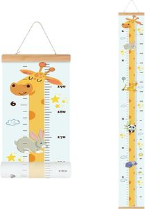 Règle de <span class=keywords><strong>mesure</strong></span> de hauteur en bois au design moderne <span class=keywords><strong>Tableau</strong></span> de croissance des animaux mignons pour enfants 4ème série d'animaux Toile mobile pour garçons et filles - Product Image 3