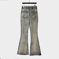 2025 nouveau pantalon en jean évasé décontracté pour femmes à taille haute européenne et américaine
