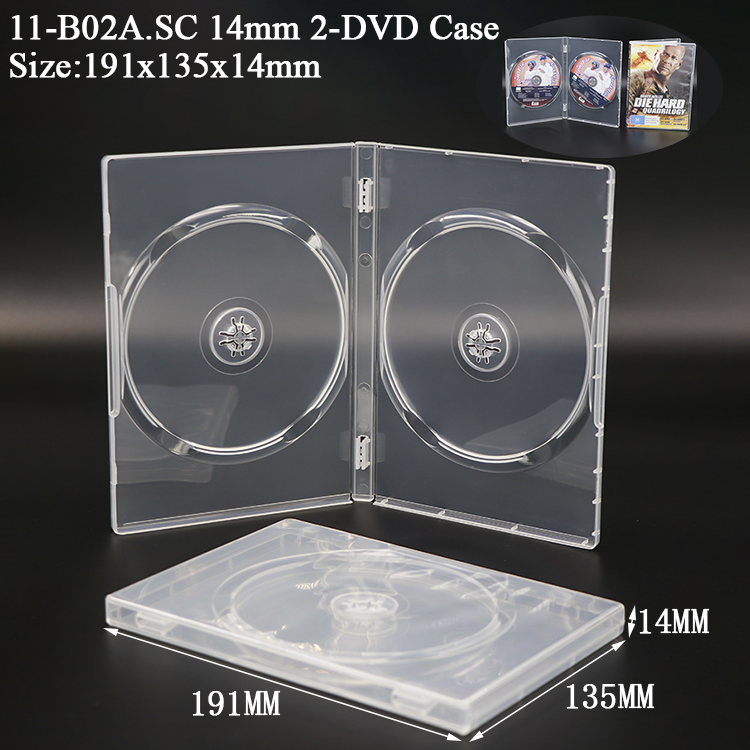 B02A : 14 mm 2 DVD transparents