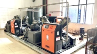 Compresseur d'air à vis triphasé sans huile à vitesse variable, conception compacte, qualité alimentaire, pour soufflage de bouteilles PET