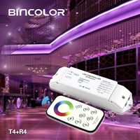 Récepteur RGBW 4 canaux Bincolor T4+R4, télécommande RF sans fil, contrôleur RGBW 4 canaux avec PWM