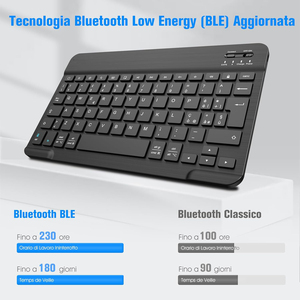 Clavier sans fil BT miniature rechargeable 78 touches ABS portable et fin de 10 pouces pour tablette compatible avec trois systèmes - Product Image 6