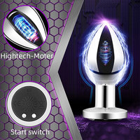 Tapón Anal con Control Remoto para Agrandar el Ano, Masajeador de Próstata Masculino, Vibrador de Metal