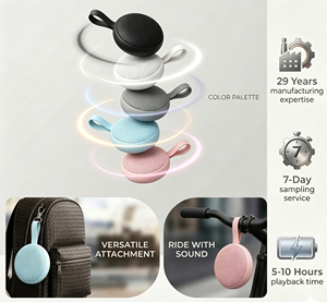 Altavoces de malla metálica, bonitos, ligeros, portátiles y duraderos, ideales para interiores, exteriores, senderismo, oficina, hogar, regalo - Product Image 3