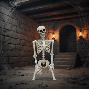 Modelo de Esqueleto Humano Completo Móvil Personalizable de 163 cm, Simulador de Anatomía de PVC para Enseñanza Médica o Decoración de Casa Embrujada de Halloween - Product Image 2