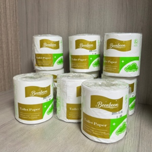 Penjualan Langsung Pabrik Kertas Tisu Restoran Pulp Kayu Murni Toilettenpapier Kertas Tisu 3 Lapis Gulungan Kertas Tisu Toilet - Product Image 1
