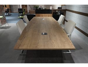 WESOME ofis mobilyaları 8 kişilik elmas kesim tasarım ahşap boardroom masa - Product Image 6