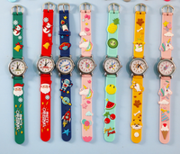 Montre à mouvement à quartz en plastique avec bracelet de 37 mm et 16 mm, motif astronaute de dessin animé, avec boîte