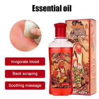 Huile de massage corporel à base de plantes QianQiuMingYue 180ml pour le Gua Sha, le drainage des méridiens et le soulagement des douleurs musculaires