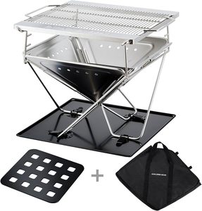 Estufa Plegable de Acero Inoxidable Cromado, de Alta Calidad, Multifuncional, Fácil de Limpiar, Diseño Minimalista - Product Image 3