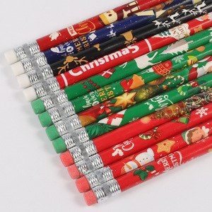 Série <span class=keywords><strong>de</strong></span> Noël – <span class=keywords><strong>Crayon</strong></span> HB <span class=keywords><strong>de</strong></span> 7,5 pouces avec tête gommeuse, motif <span class=keywords><strong>dessin</strong></span> animé, en bois, pour enfants, papeterie <span class=keywords><strong>de</strong></span> <span class=keywords><strong>dessin</strong></span>, vente en gros, personnalisation - Product Image 2