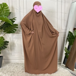 6493# <b>Eid</b> Hooded Muslim Women Hijab <b>Dress</b> Prayer Garment Jilbab Abaya <b>Long</b> Full Cover Ramadan Gown Abayas Islamic Clothing Nida - Product Image 2