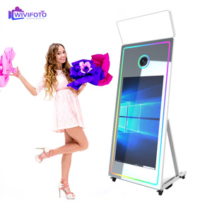 Machine pliante de cabine de <span class=keywords><strong>photo</strong></span> de <span class=keywords><strong>selfie</strong></span> d'écran de 65 pouces 43 dans la cabine de <span class=keywords><strong>photo</strong></span> de miroir <span class=keywords><strong>Instagram</strong></span> avec des médias sociaux - Product Image 1