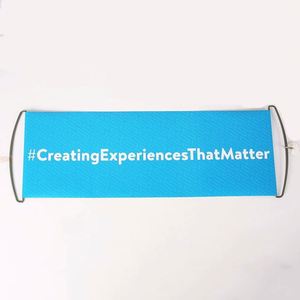 Custom Product Retractable Scrolling Hand <b>Banner</b> Slogan Hand Held Advertising Printing Hand <b>Banner</b> - Product Image 2