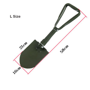 Pelle de survie pliable légère taille M, lame de 12 pouces, poignée en D, qualité industrielle, pour camping/randonnée/voyage, en acier au carbone, houe en métal - Product Image 2